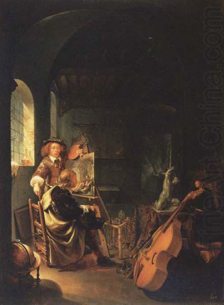 Frans van Mieris The Connoisseur in the Artist s Studio china oil painting image